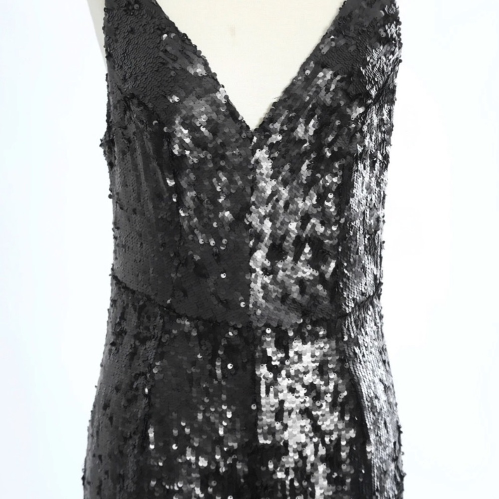 NWT Dress the Population Charlie Sequin Wide Leg Jumpsuit 1X $318 - Picture 5 of 9